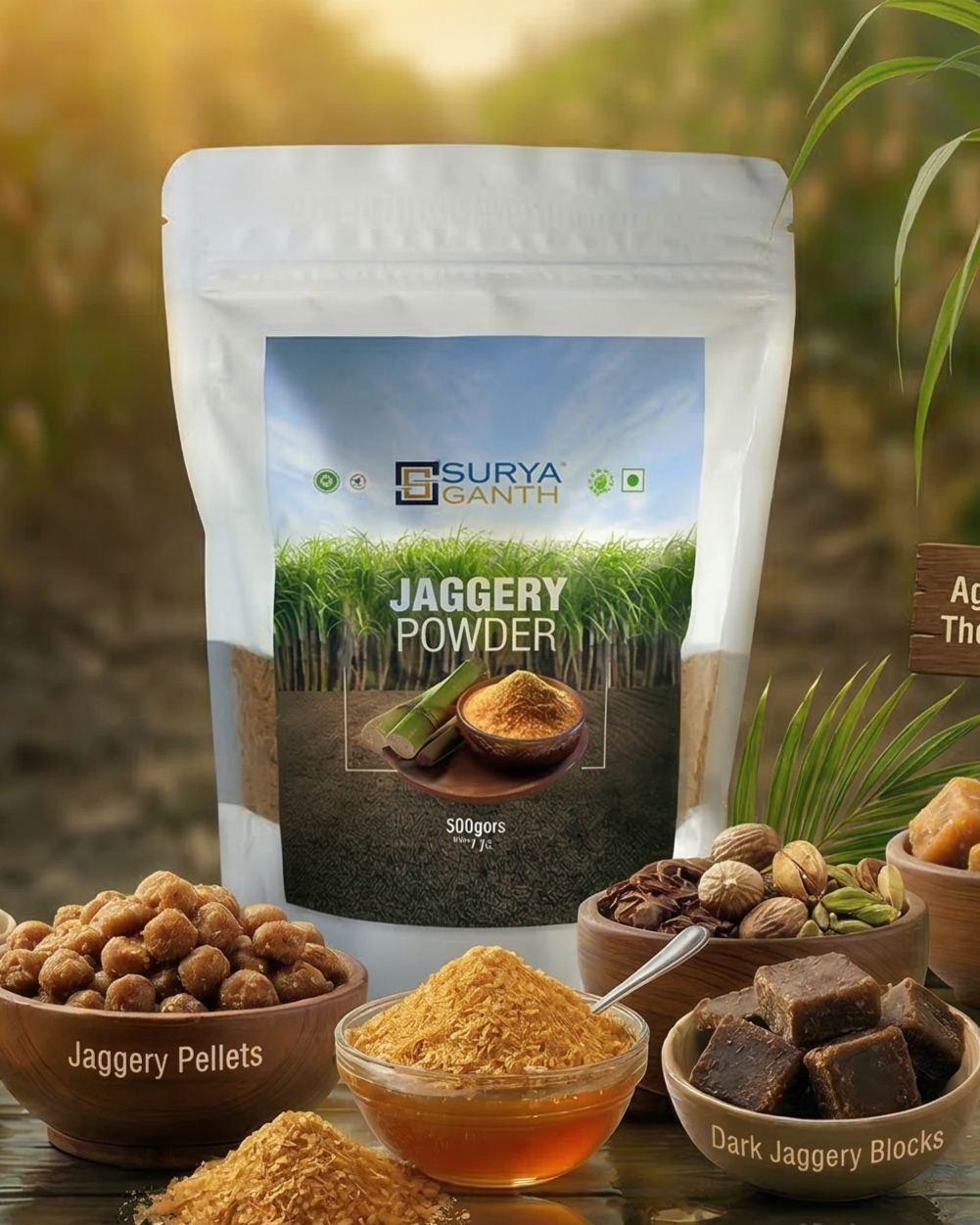 Jaggery Powder - 500g Standup Pouch