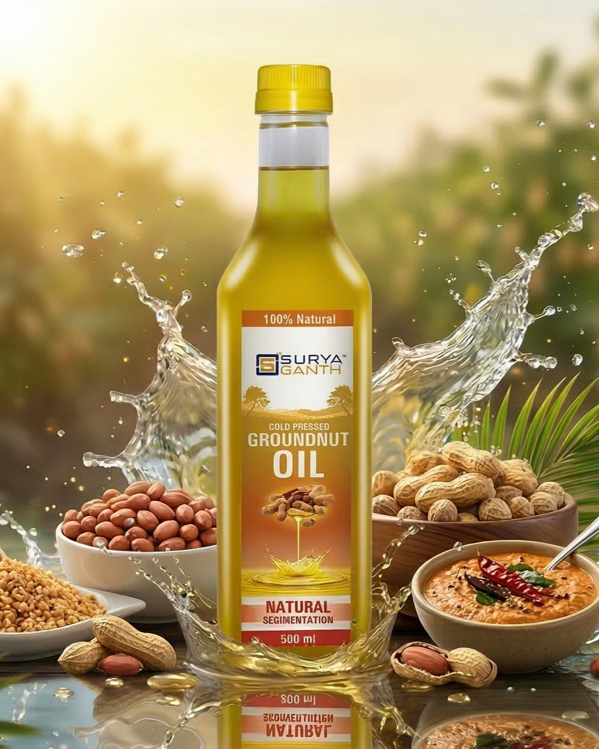 Cold Pressed Groundnut Oil - 1L PET (NATURAL SEDIMENTATION)