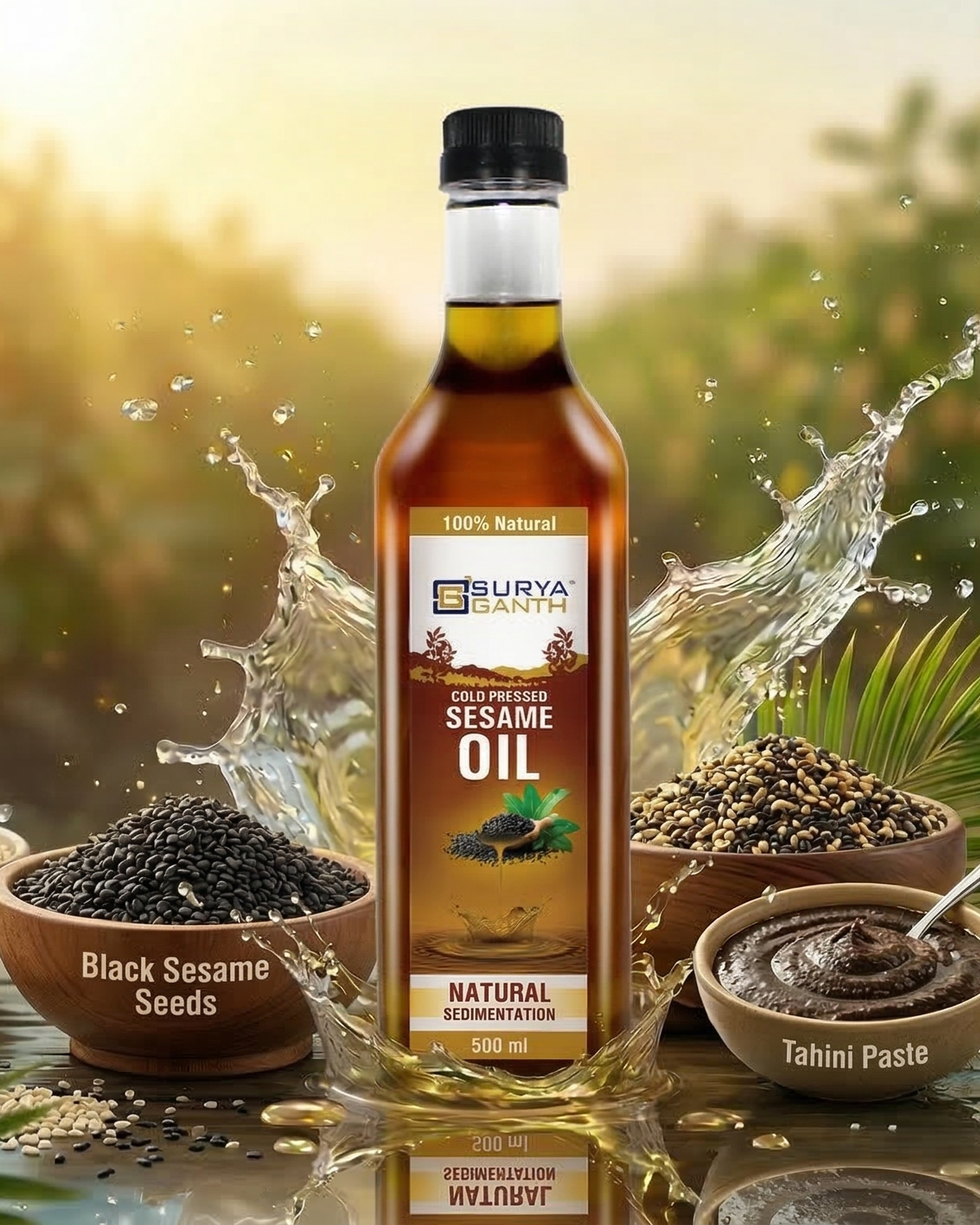 Cold Pressed Sesame Oil - 500ml PET (NATURAL SEDIMENATION)